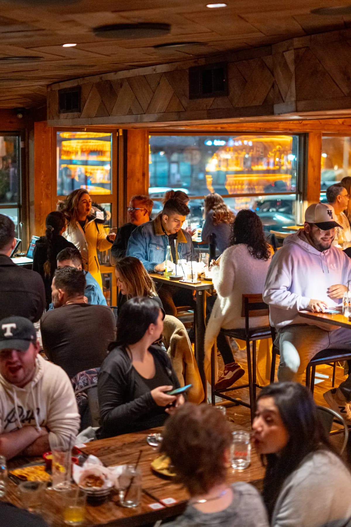 Friends enjoying a meal at Zocalo